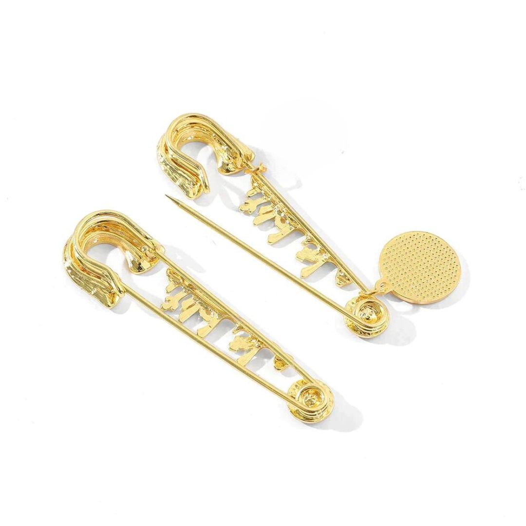 Masha Allah Baby Pin With ( Arabic ) Golden With ( AK  & 4 QUL ) (R)