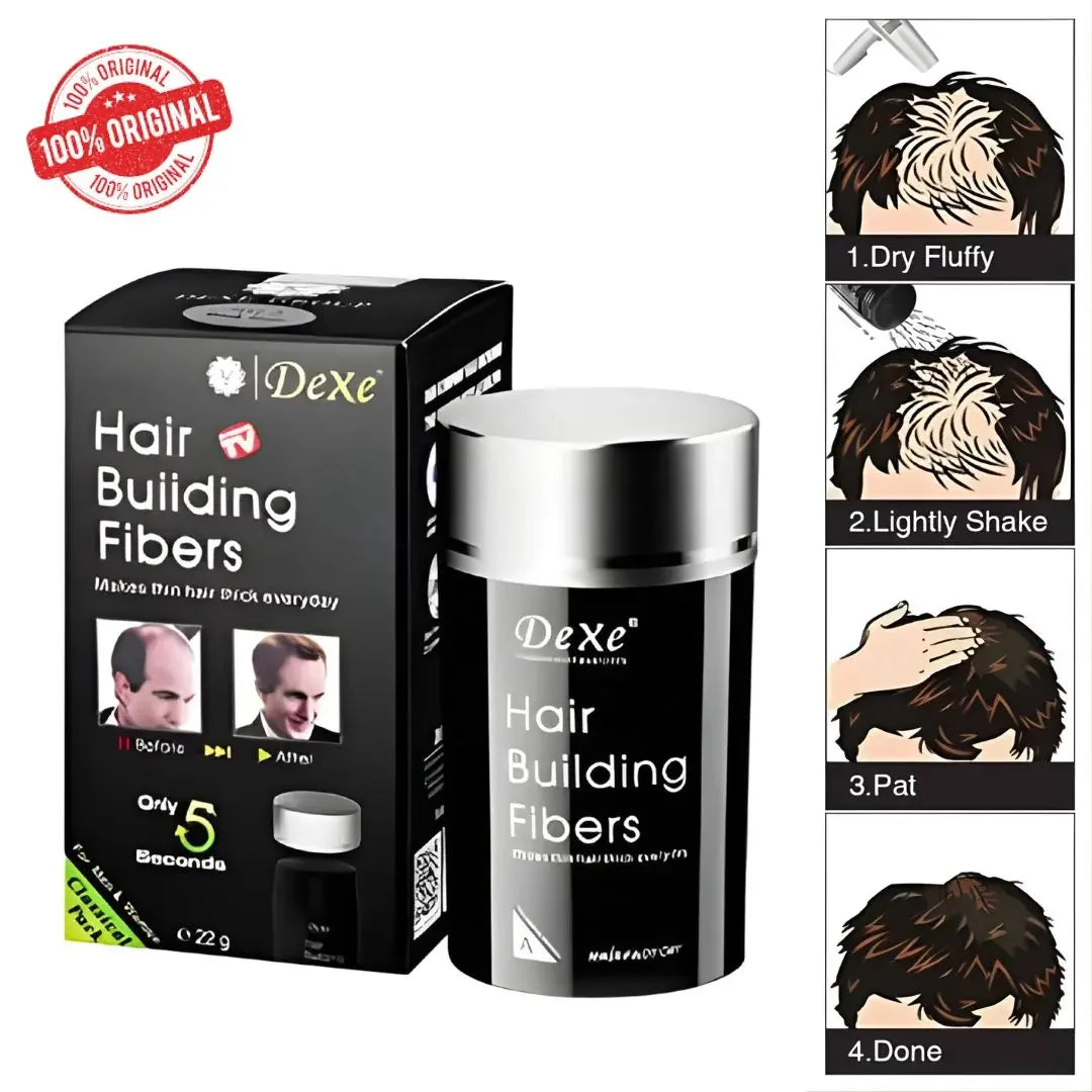 DeXe Hair Building Fibers – Instant Hair Thickening Powder