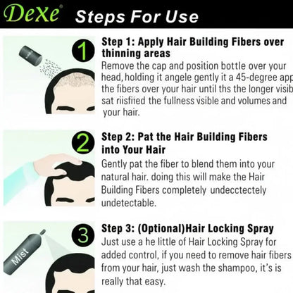 DeXe Hair Building Fibers – Instant Hair Thickening Powder