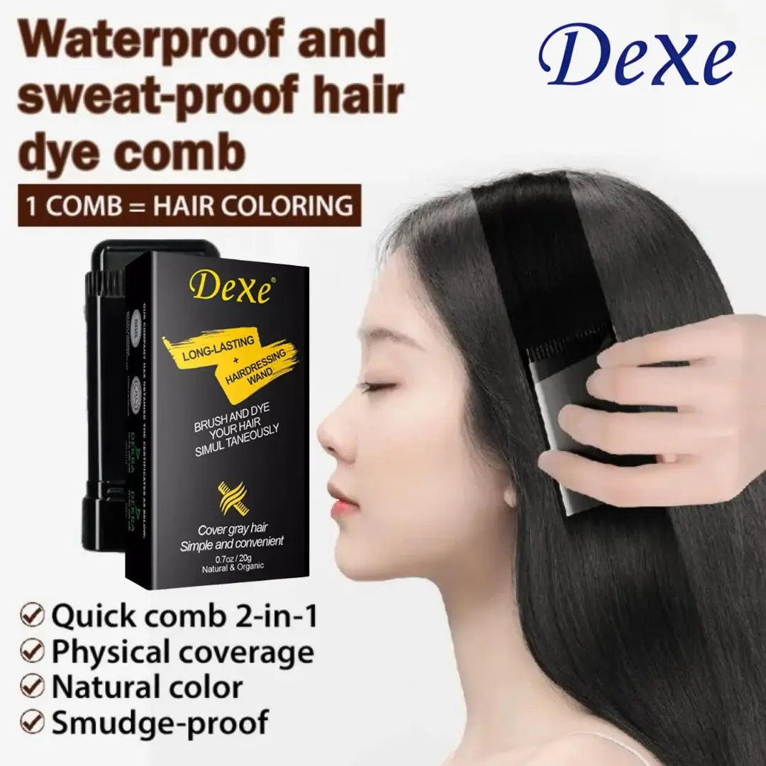 Instant Hair Color Stick for Gray Hair – Waterproof & Sweat-Proof Dye Comb