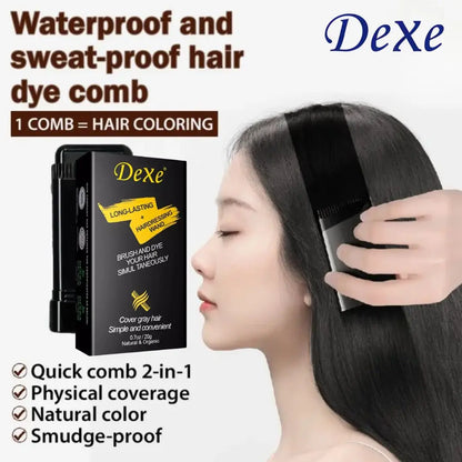 Instant Hair Color Stick for Gray Hair – Waterproof & Sweat-Proof Dye Comb